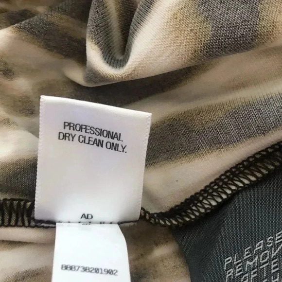 Dana Buchman brown tiger striped mod dress size 6 - Picture 13 of 15